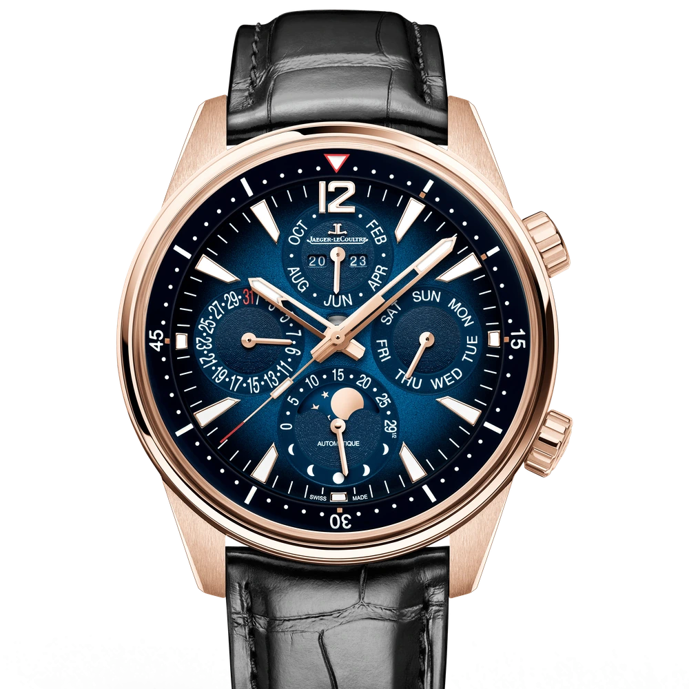 Jaeger-LeCoultre Perpetual Calendar, Pink gold, Blue