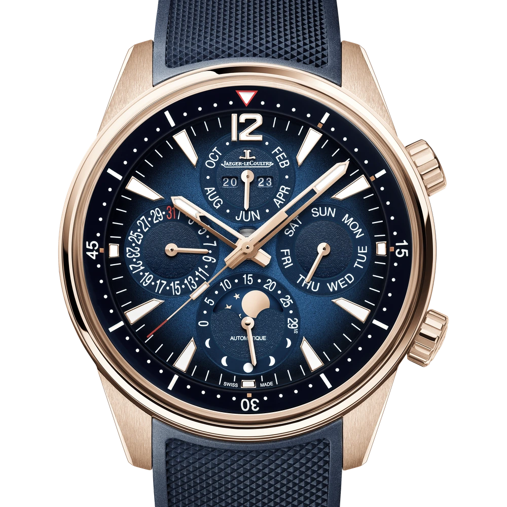 Jaeger-LeCoultre Perpetual Calendar, Pink gold, Blue