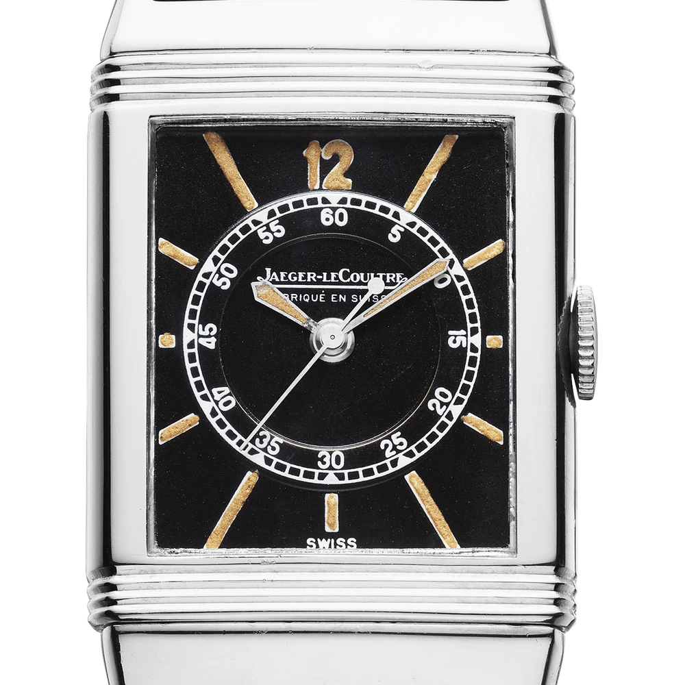 Jaeger-LeCoultre Reverso Central Seconds, Stainless steel, Black