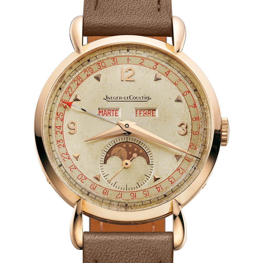 Jaeger-LeCoultre Calendar, Yellow gold, Beige