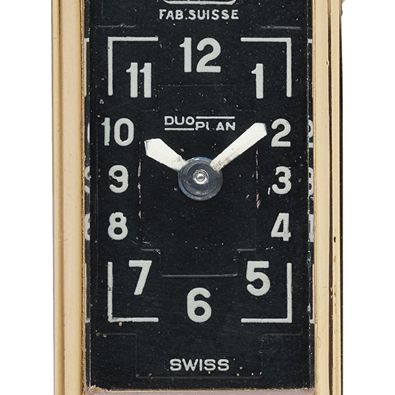 Jaeger-LeCoultre Duoplan Jewellery, Yellow gold, Black