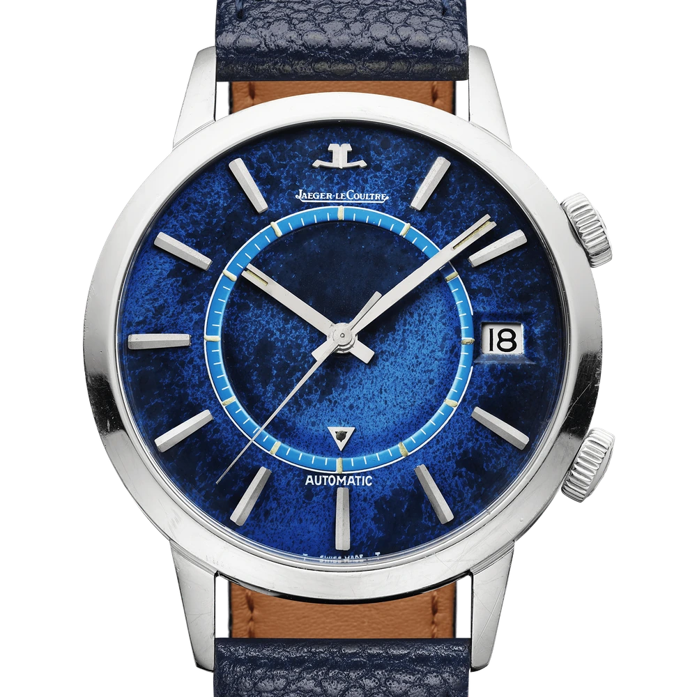Jaeger-LeCoultre Memovox Automatic Calendar, Stainless steel, Blue