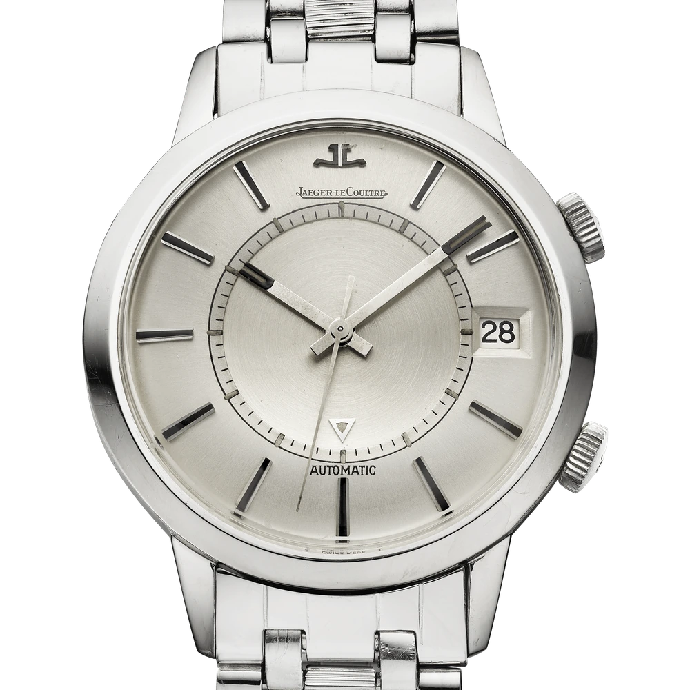 Jaeger-LeCoultre Memovox Automatic Calendar, Stainless steel, Silvered grey