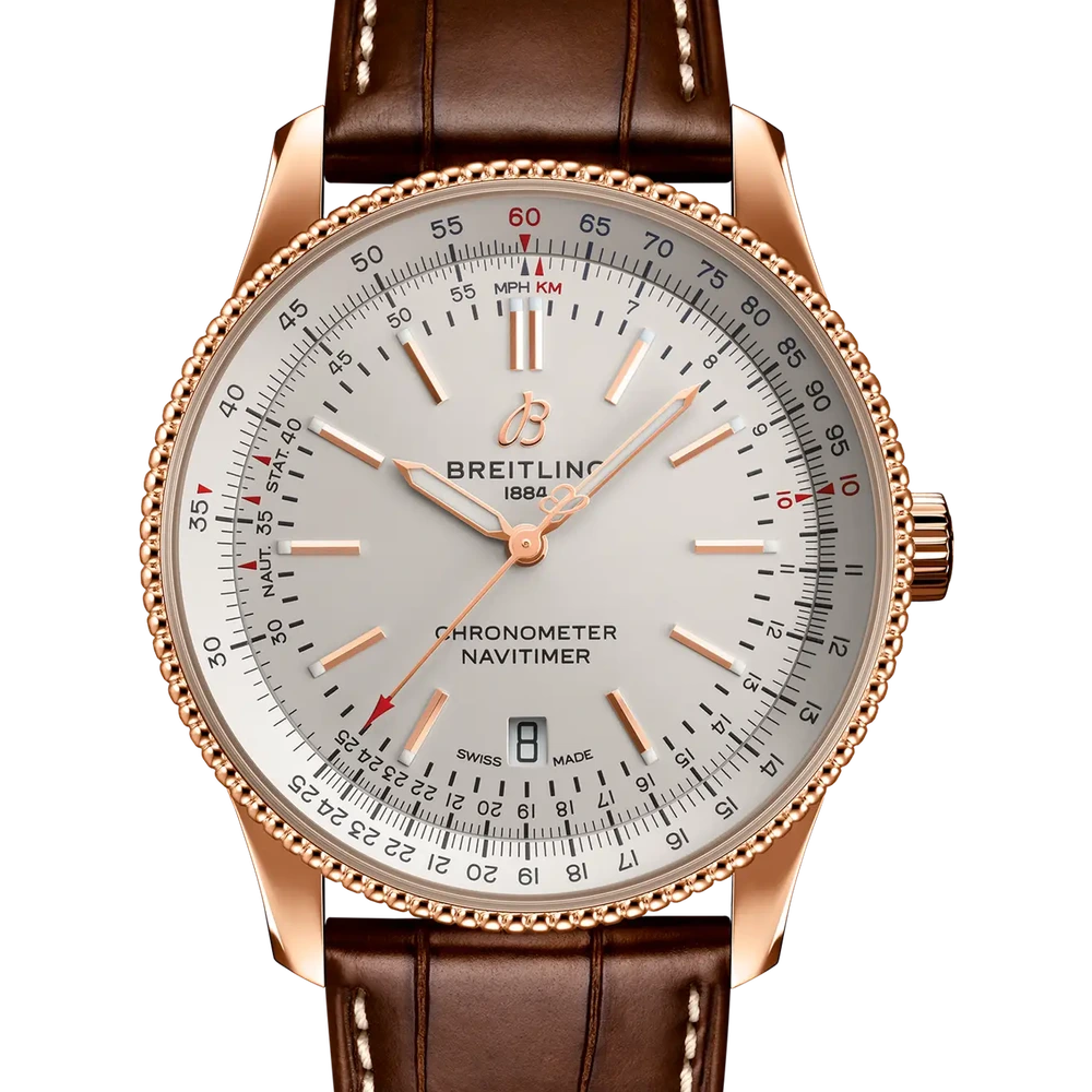 Breitling Navitimer Automatic 41, 41 mm, 18k red gold, cream dial