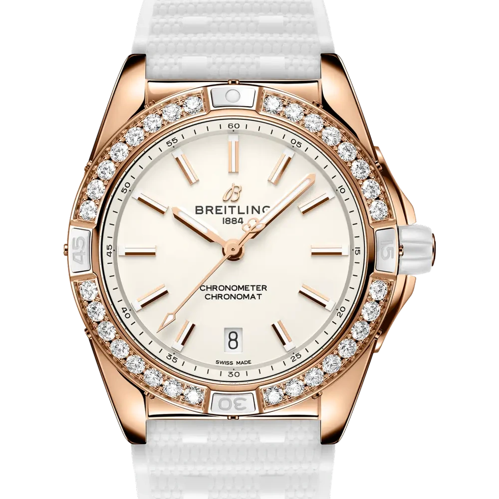 Breitling Super Chronomat Automatic 38 Origins, 38 mm, small scale traceable 18K red gold, cream dial