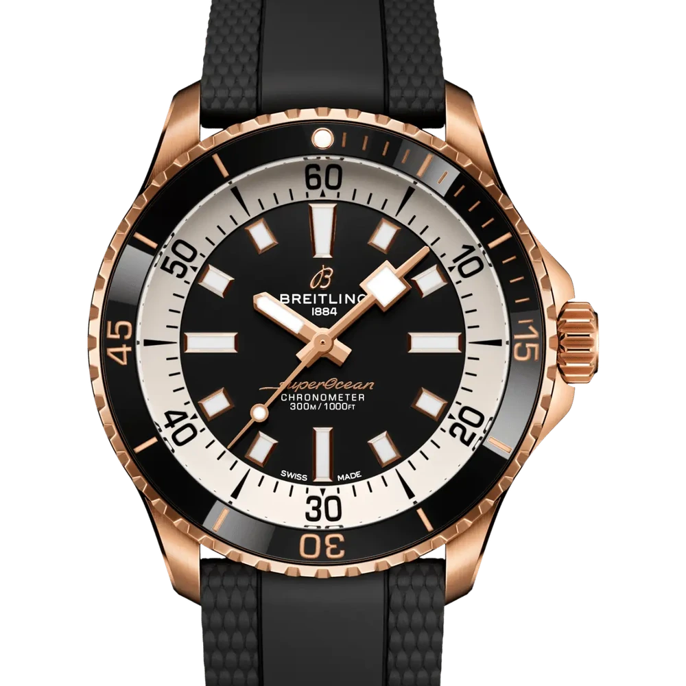 Breitling Superocean Automatic 42, 42 mm, 18k red gold, black dial