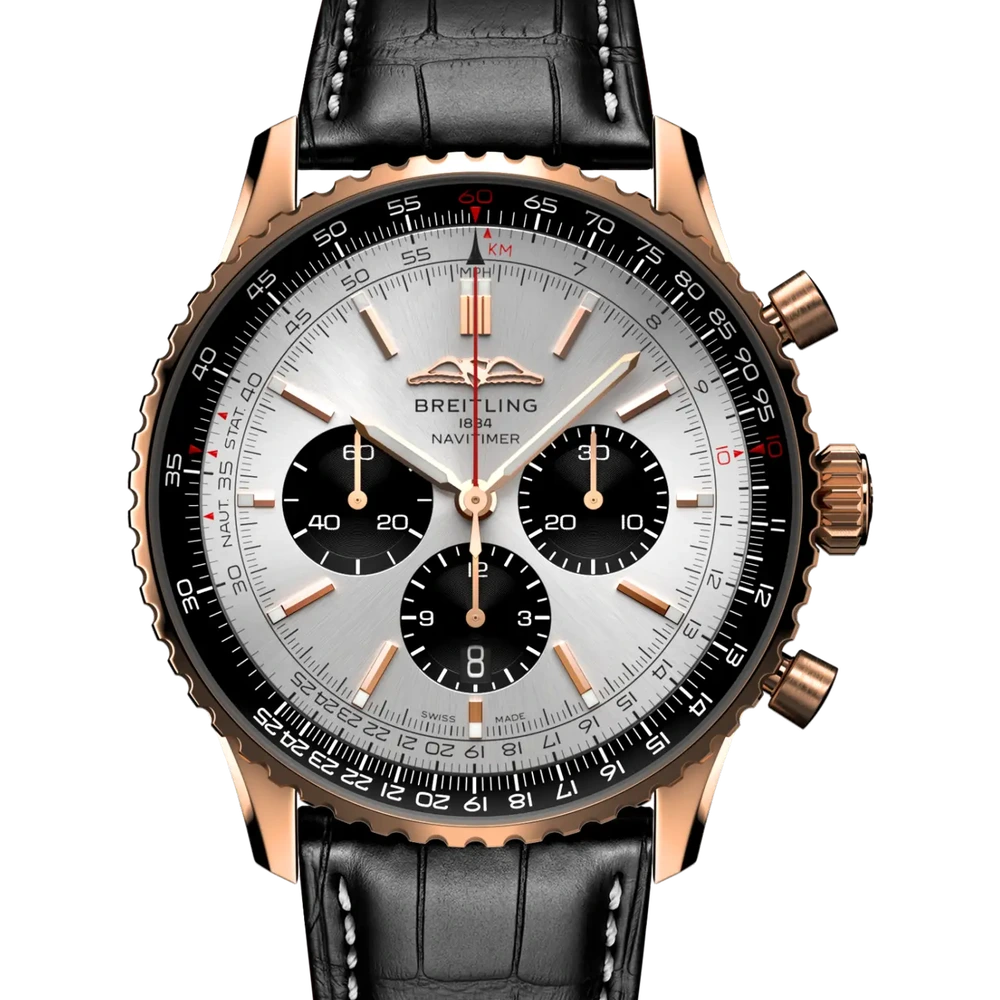Breitling Navitimer B01 Chronograph 46, 46 mm, 18k red gold, cream dial