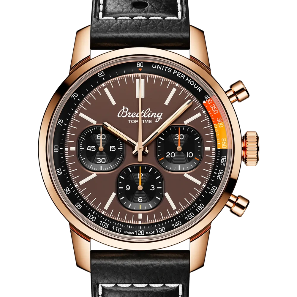 Breitling Top Time B01, 41 mm, 18k red gold, bronze dial