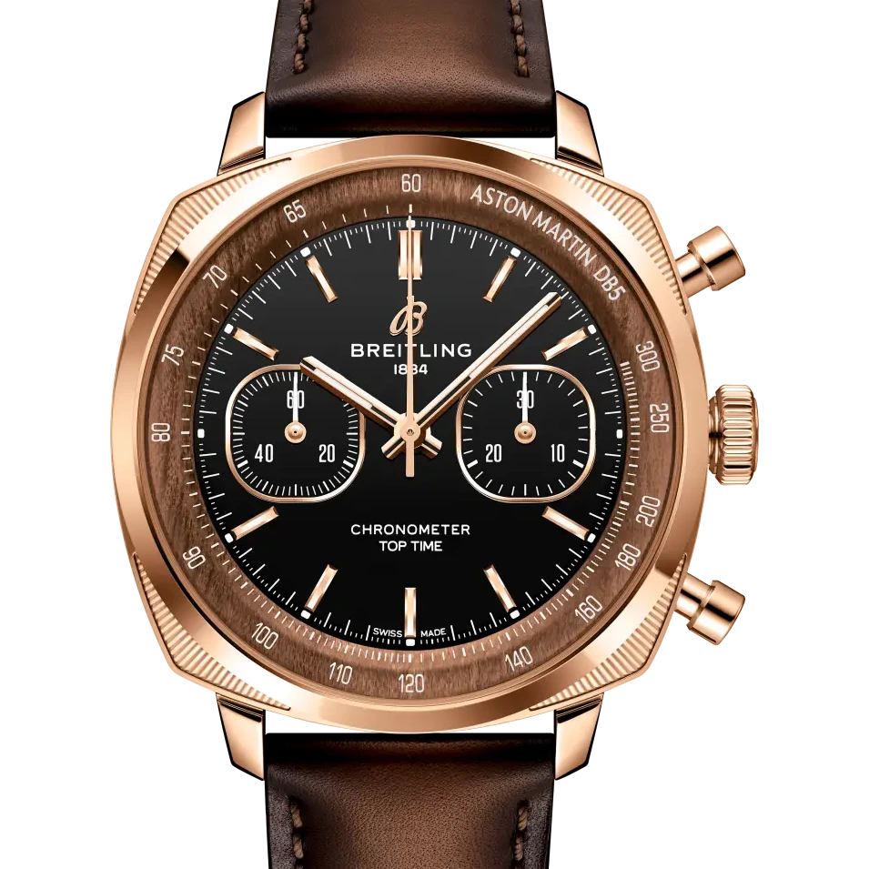 Breitling Top Time B01 Chronograph 41 Tribute to Aston Martin DB5, 41 mm, 18k red gold, black dial