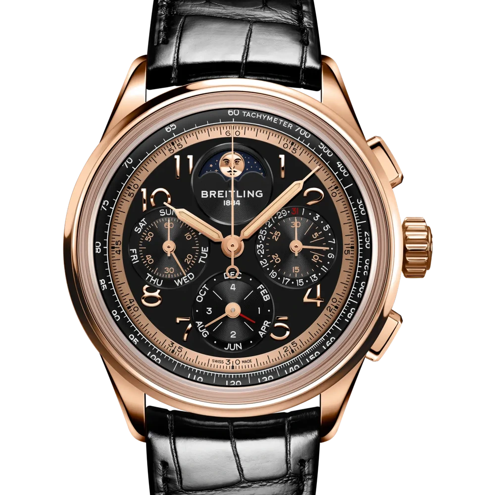 Breitling Premier B19 Datora 42 140th Anniversary, 42 mm, 18k red gold, black dial