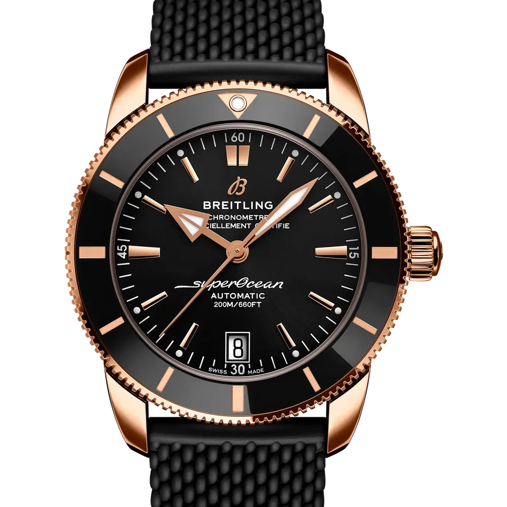 Breitling Superocean Heritage B20 Automatic 42, 42 mm, 18k red gold, black dial