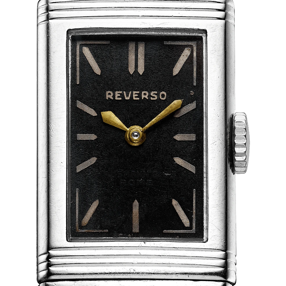 Jaeger-LeCoultre Reverso 1931 Dame, Stainless steel, Black
