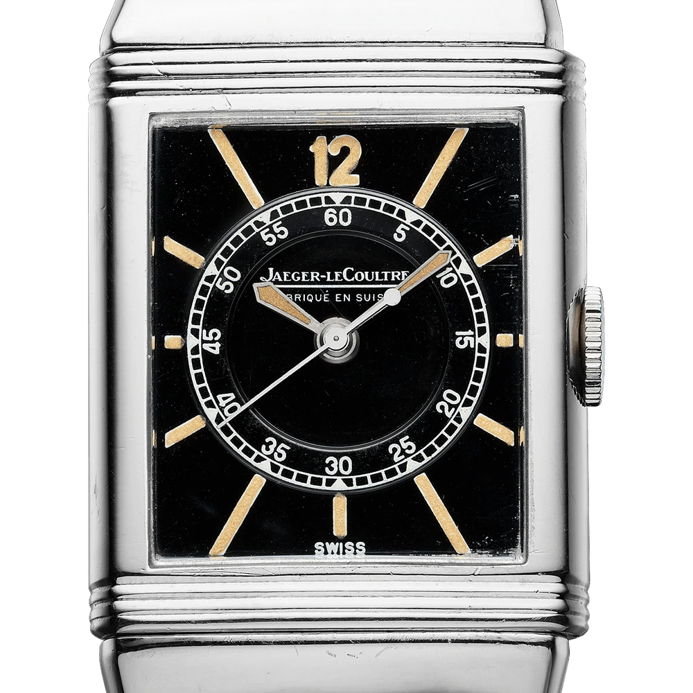 Jaeger-LeCoultre Reverso Central Seconds, Stainless steel, Black