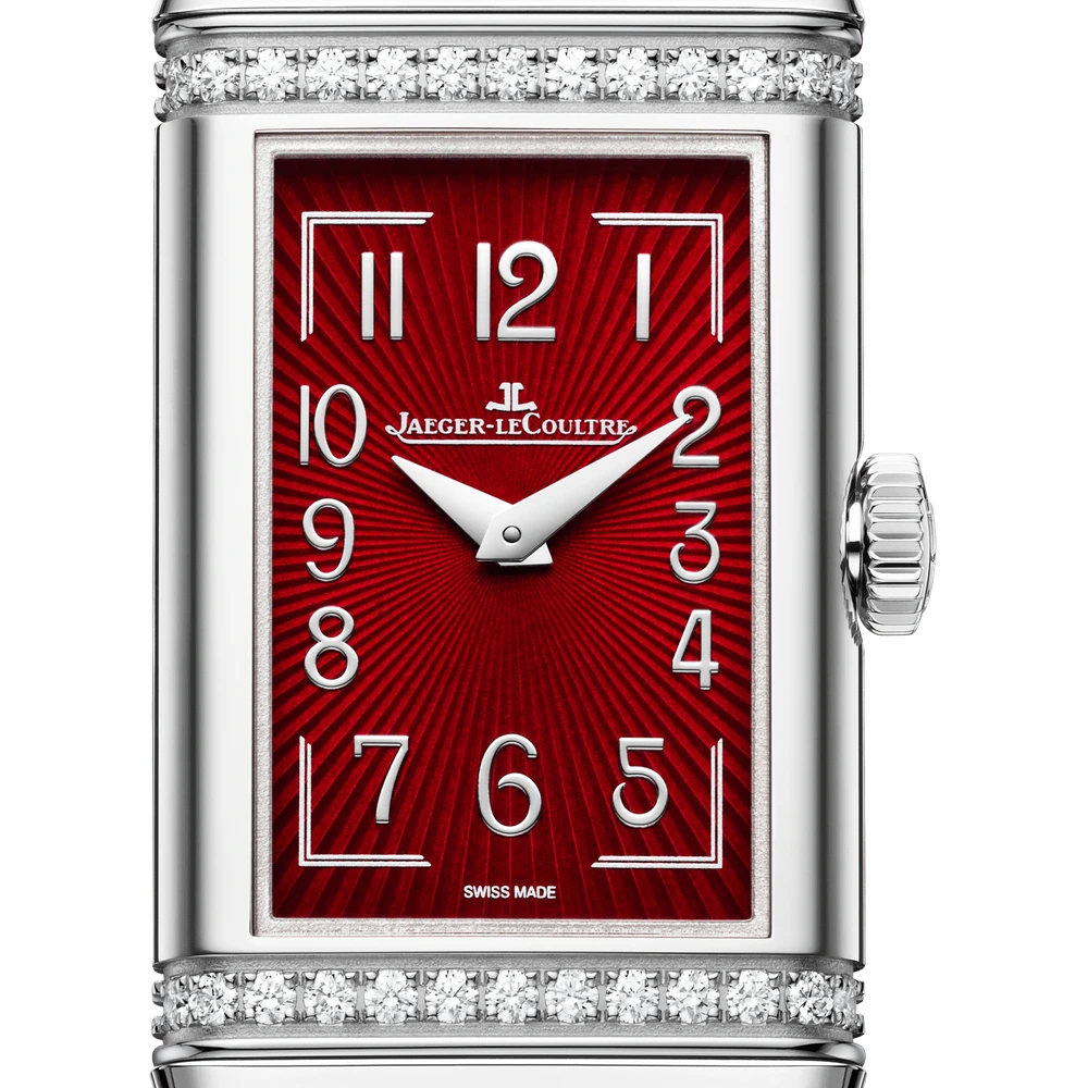 Jaeger-LeCoultre Monoface, Stainless steel, Burgundy-colored