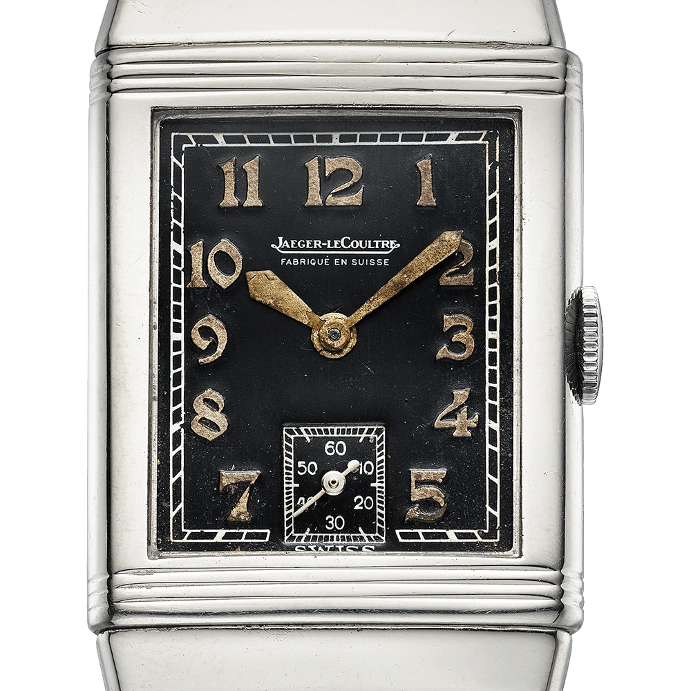 Jaeger-LeCoultre Reverso Small Seconds, Stainless steel, Black