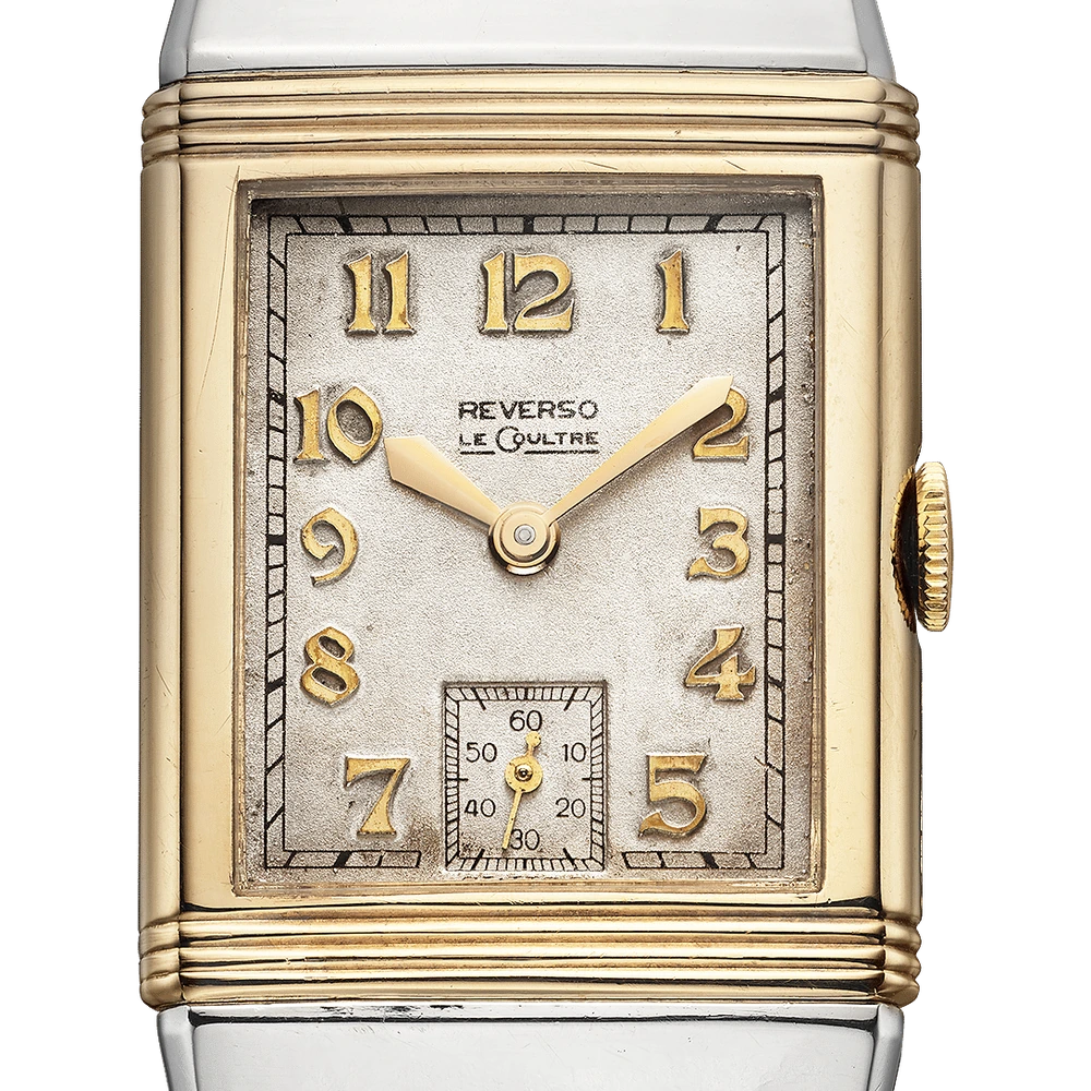 Jaeger-LeCoultre Reverso Small Seconds, Yellow gold/Stainless steel, Beige