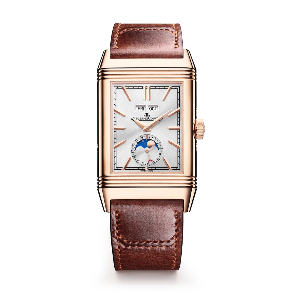 Jaeger-LeCoultre Duoface Calendar, Pink gold, Silvered grey