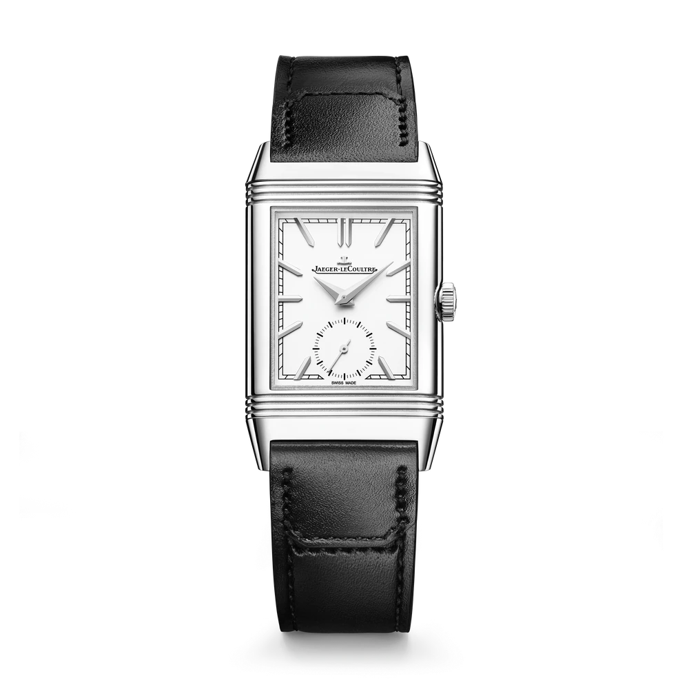 Jaeger-LeCoultre Duoface Small Seconds, Stainless steel, Silvered grey