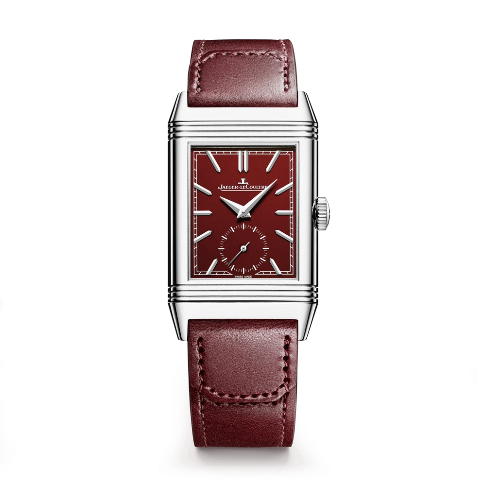 Jaeger-LeCoultre Monoface Small Seconds, Stainless steel, Burgundy-colored