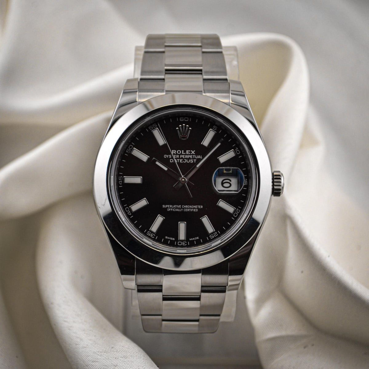 Rolex Datejust II 116300 Black Dial 41mm Steel Oyster Bracelet w/ Box & Papers