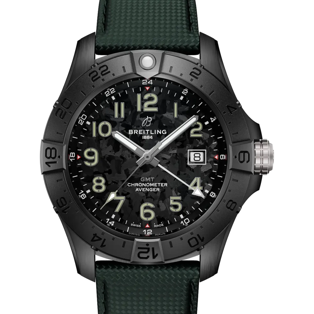 Breitling Avenger Automatic GMT 44 Night Mission, 44 mm, ceramic, carbon dial