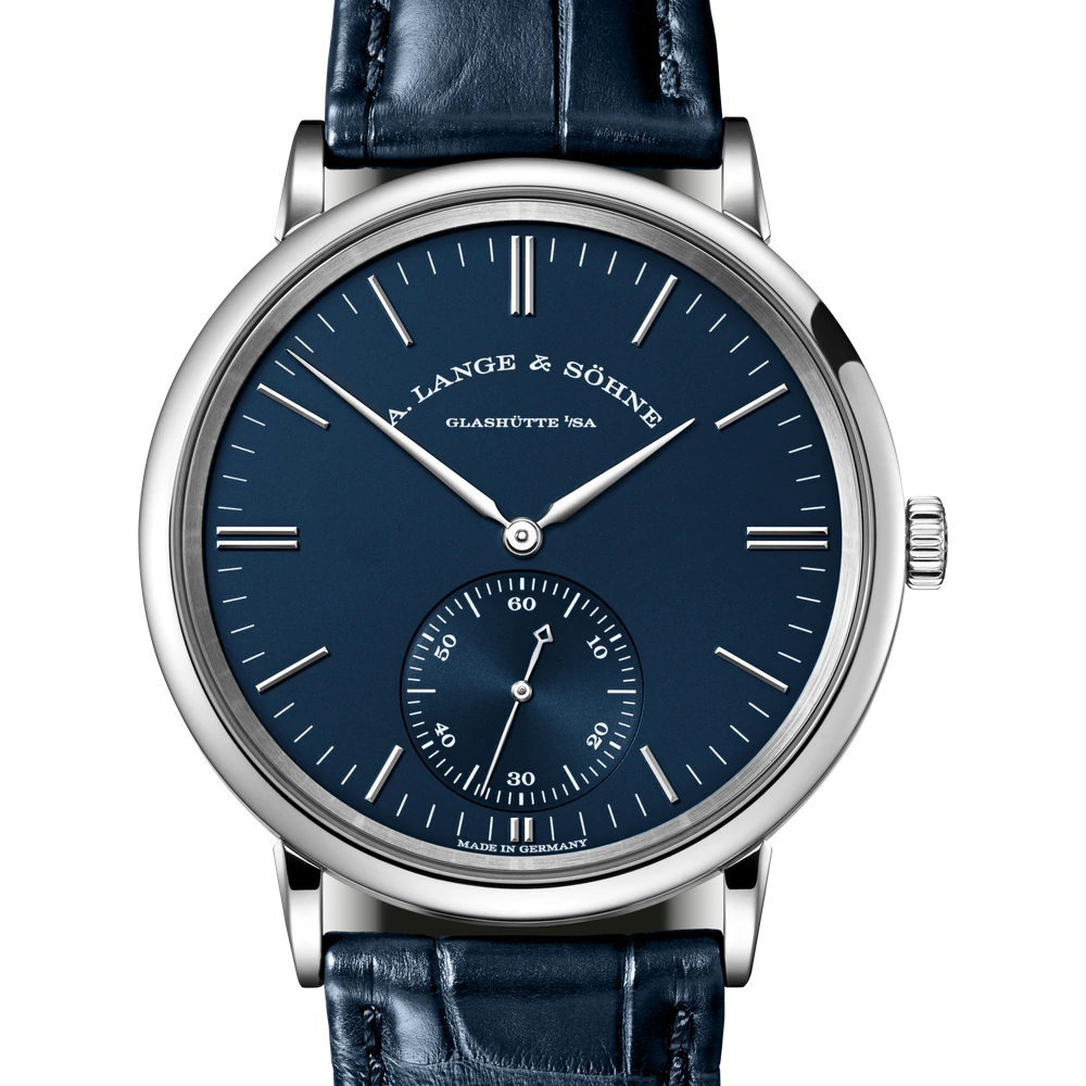 A. Lange & Söhne White Gold, Blue/rhodié Dial