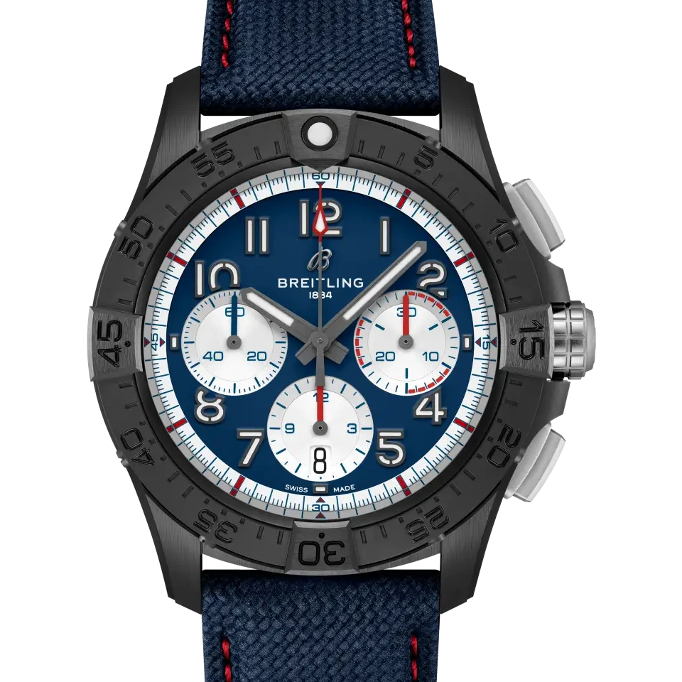Breitling Avenger B01 Chronograph 42 Night Mission America250, 42 mm, ceramic, blue dial