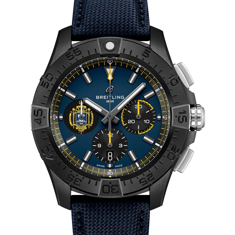 Breitling Avenger B01 Chronograph 44 Night Mission US Naval Academy, 44 mm, ceramic, blue dial