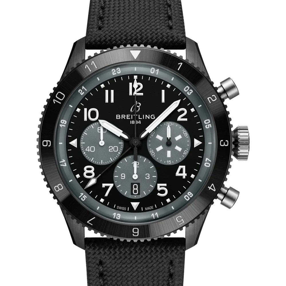 Breitling Super AVI B04 Chronograph GMT 46 Mosquito Night Fighter, 46 mm, ceramic, black dial