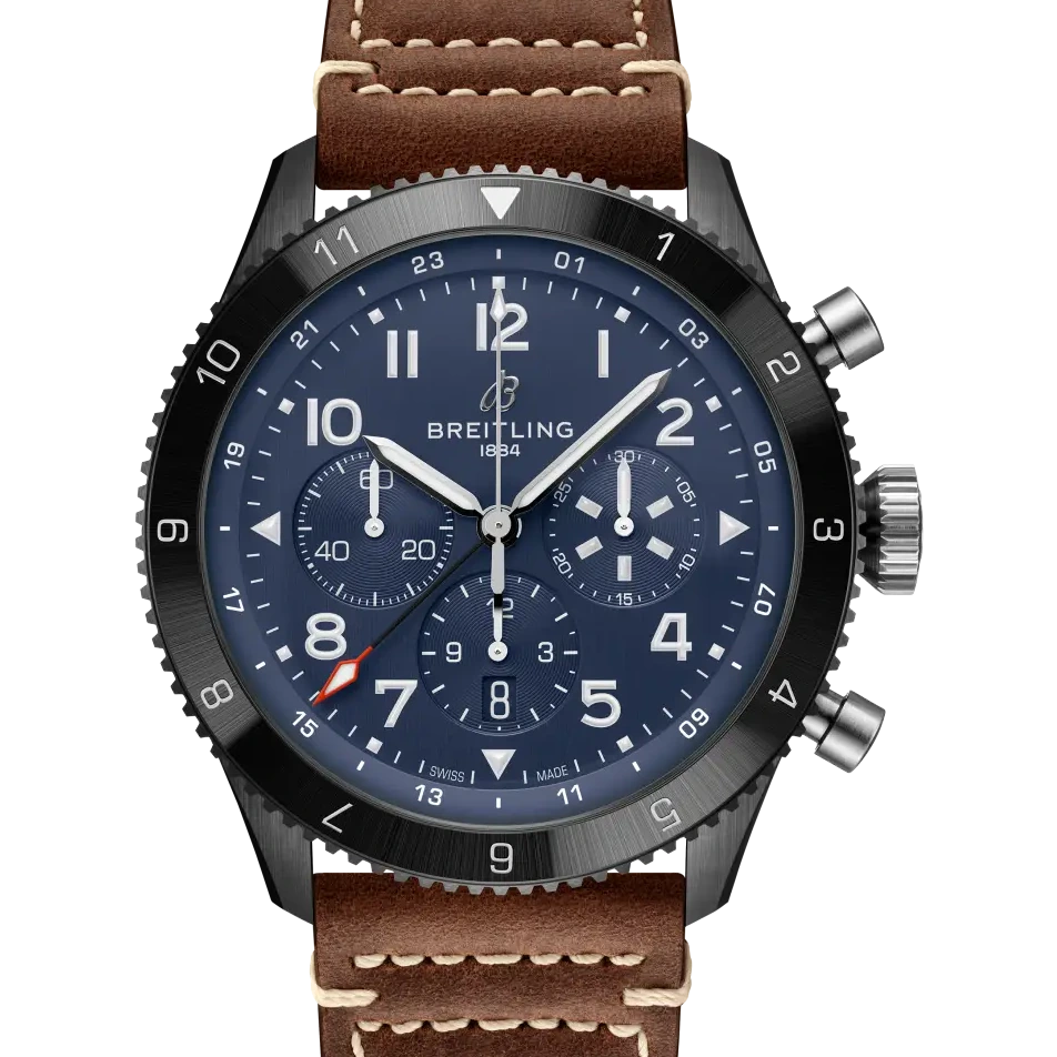 Breitling Super AVI B04 Chronograph GMT 46 Tribute to Vought F4U Corsair, 46 mm, ceramic, blue dial