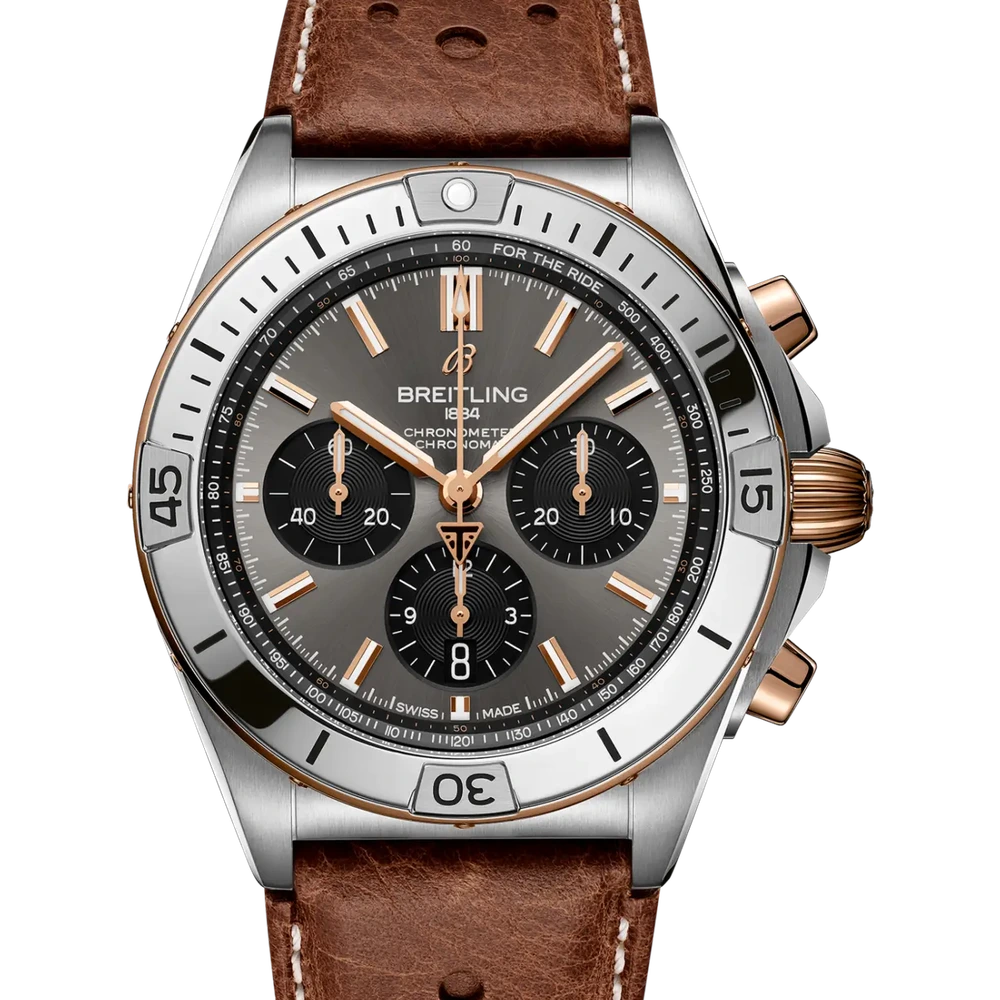 Breitling Chronomat B01 42 Triumph, 42 mm, titanium & 18K red gold, anthracite dial