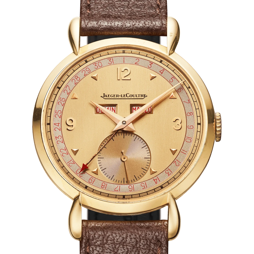 Jaeger-LeCoultre Triple Calendar, Yellow gold, Beige