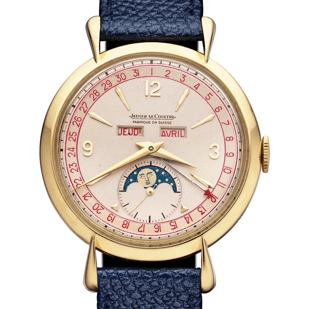 Jaeger-LeCoultre Triple Calendar, Yellow gold, Beige