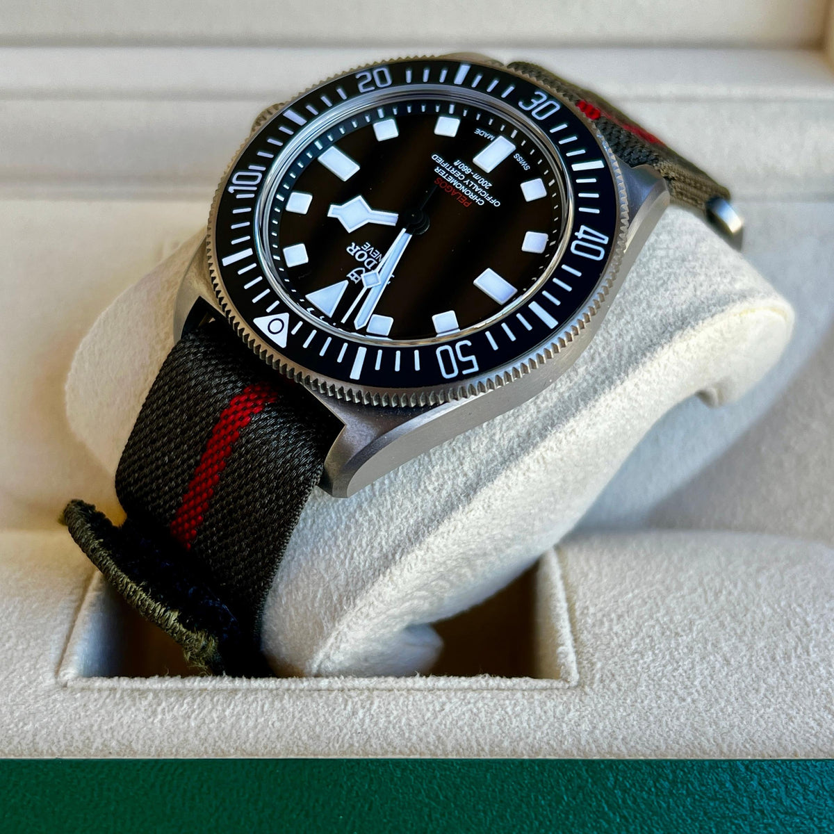 Tudor Pelagos FXD 25717N Black Dial Canvas NATO Strap 42mm w/ Box & Papers