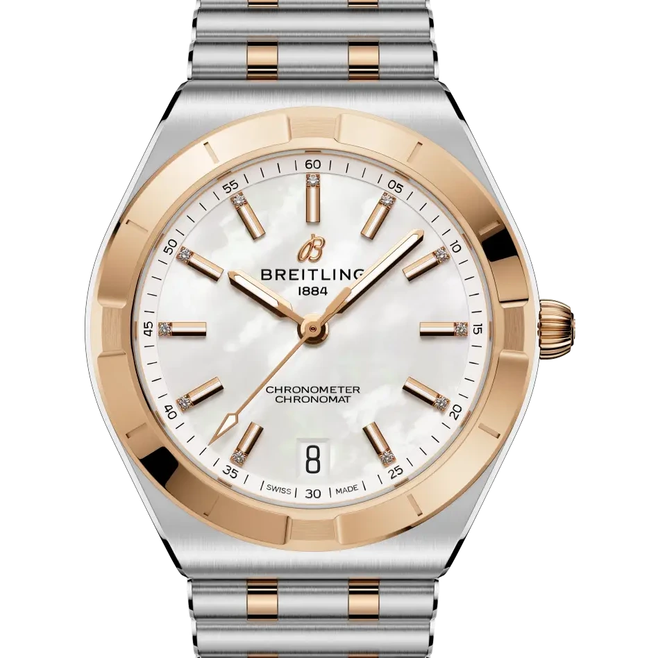 Breitling Chronomat Automatic 36, 36 mm, stainless steel & 18k red gold, mother-of-pearl dial