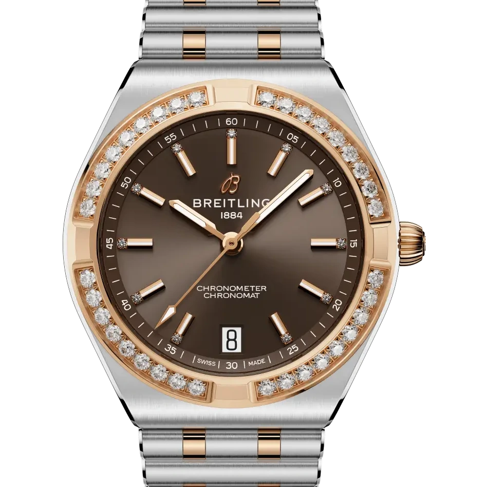 Breitling Chronomat Automatic 36, 36 mm, stainless steel & 18k red gold, brown dial