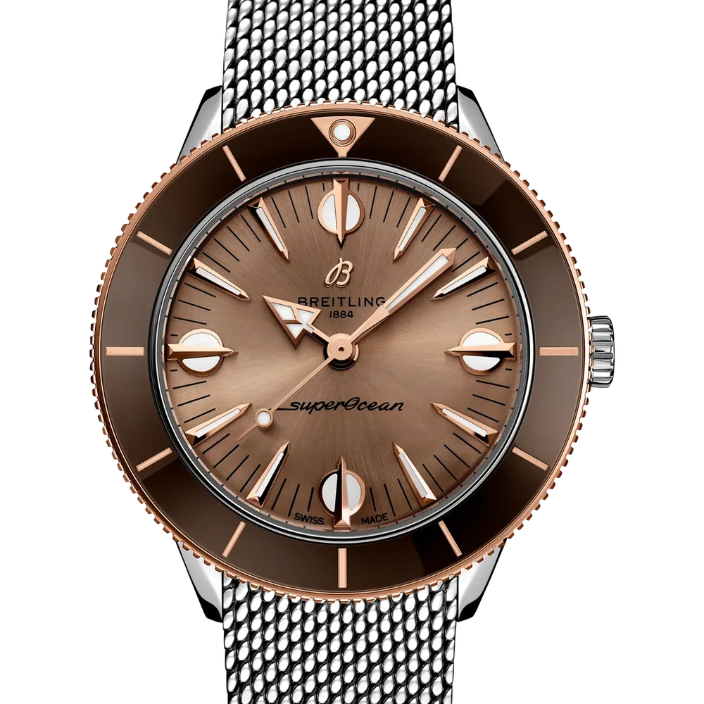 Breitling Superocean Heritage '57 Highlands, 38 mm, stainless steel & 18k red gold, beige dial