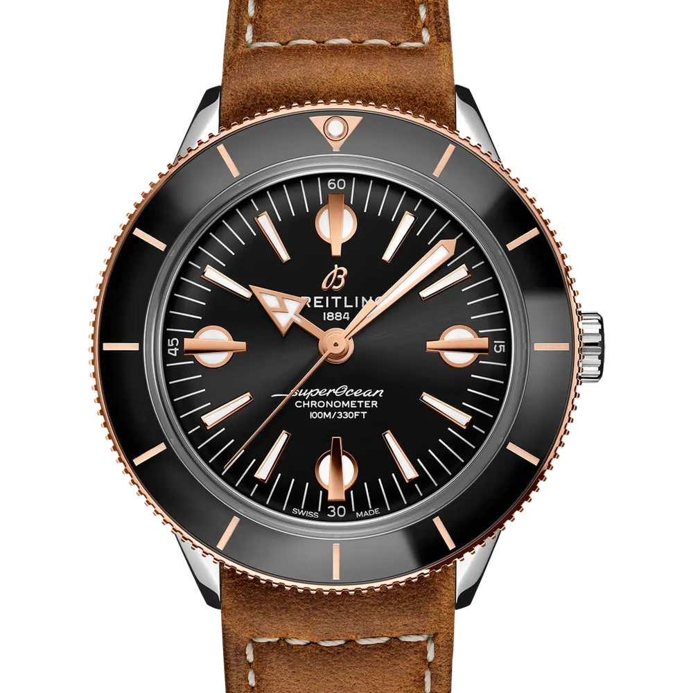 Breitling Superocean Heritage '57, 42 mm, stainless steel & 18k red gold, black dial
