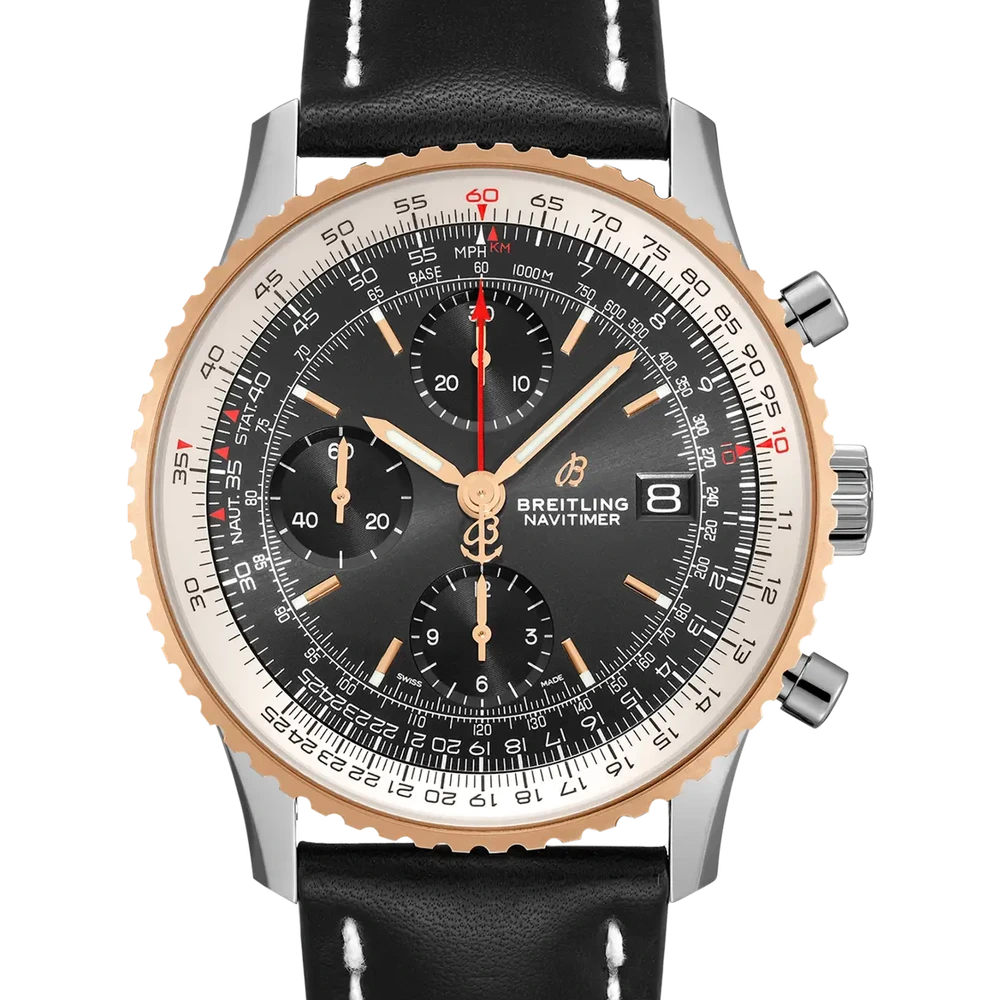 Breitling Navitimer Chronograph 41, 41 mm, stainless steel & 18k red gold, black dial