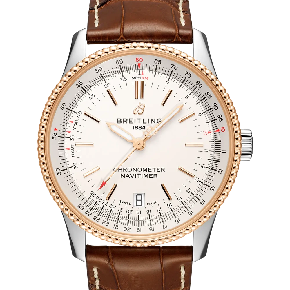 Breitling Navitimer Automatic 38, 38 mm, stainless steel & 18k red gold, cream dial
