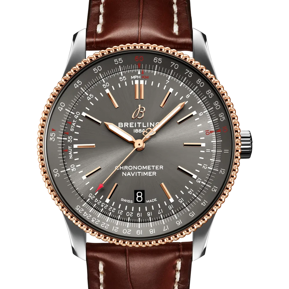 Breitling Navitimer Automatic 41, 41 mm, stainless steel & 18k red gold, anthracite dial