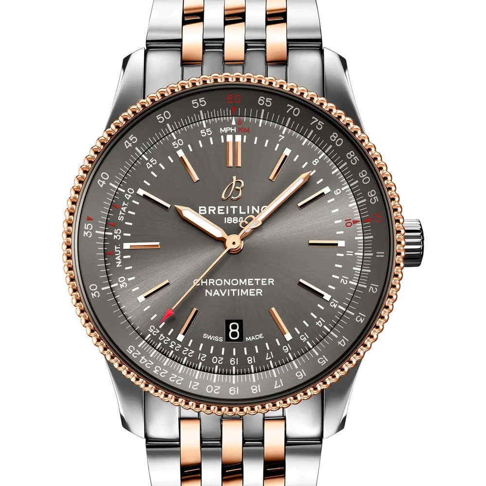 Breitling Navitimer Automatic 41, 41 mm, stainless steel & 18k red gold, anthracite dial