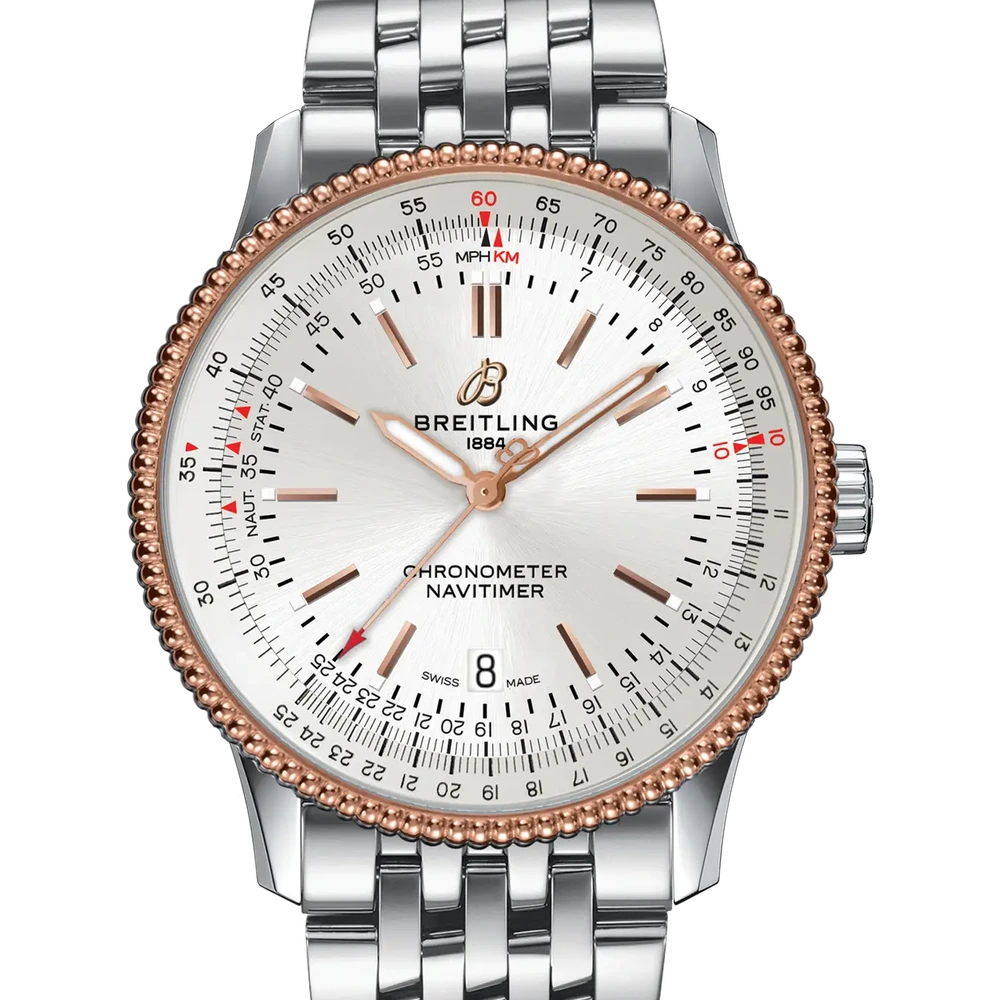 Breitling Navitimer Automatic 41, 41 mm, stainless steel & 18k red gold, cream dial