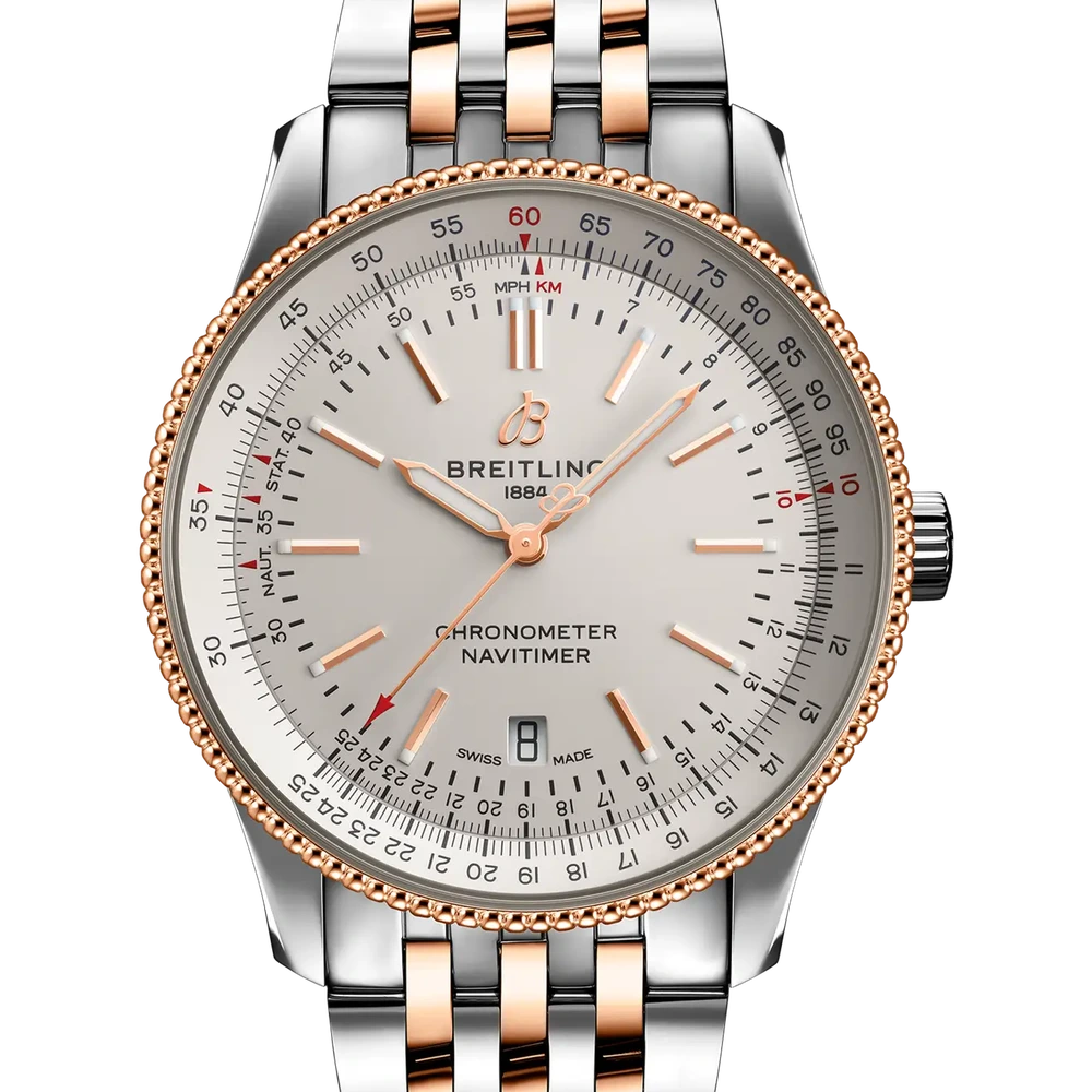 Breitling Navitimer Automatic 41, 41 mm, stainless steel & 18k red gold, cream dial