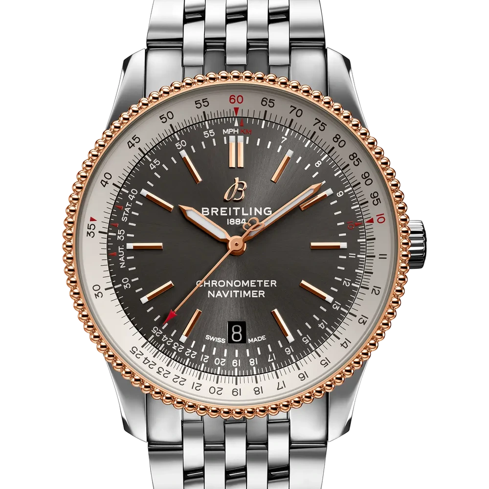 Breitling Navitimer Automatic 41, 41 mm, stainless steel & 18k red gold, anthracite dial