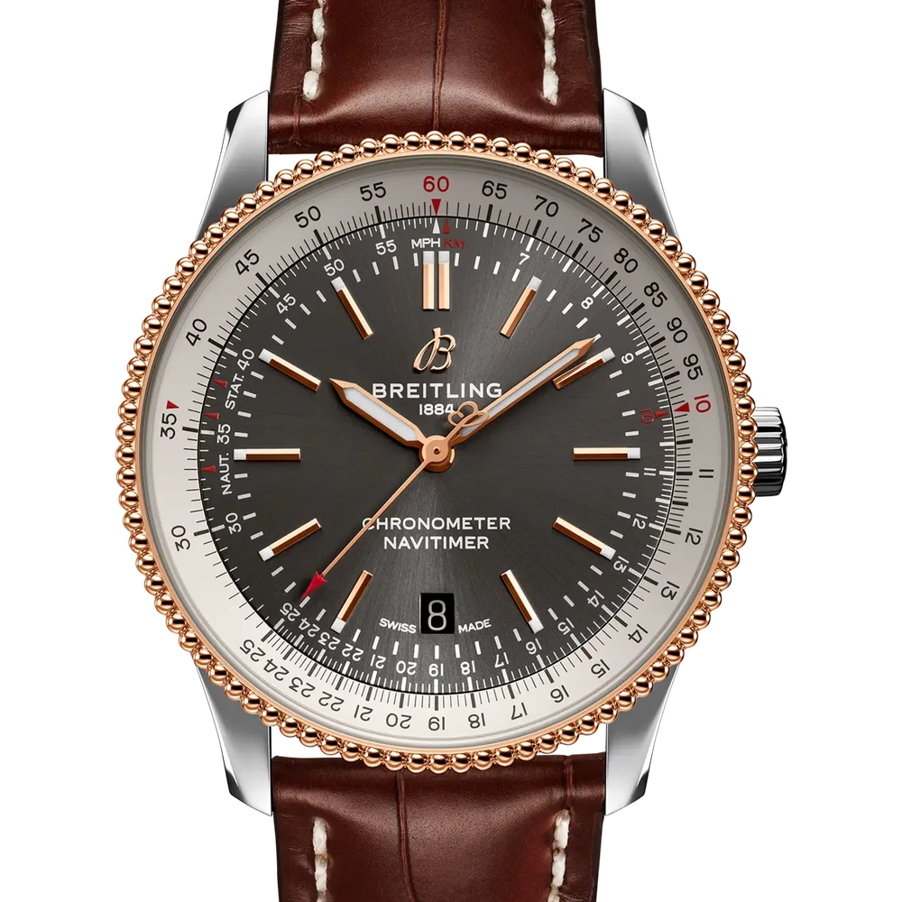 Breitling Navitimer Automatic 41, 41 mm, stainless steel & 18k red gold, anthracite dial