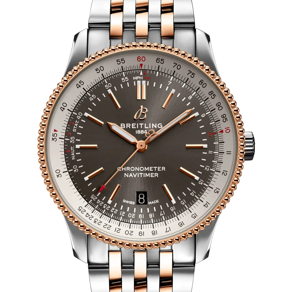 Breitling Navitimer Automatic 41, 41 mm, stainless steel & 18k red gold, anthracite dial