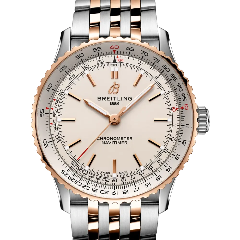 Breitling Navitimer Automatic 41, 41 mm, stainless steel & 18k red gold, cream dial
