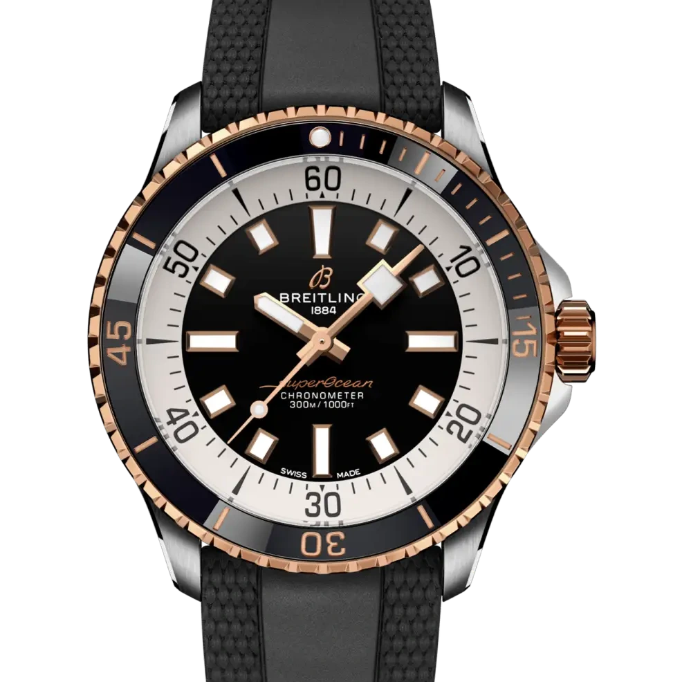 Breitling Superocean Automatic 42, 42 mm, stainless steel & 18k red gold, black dial
