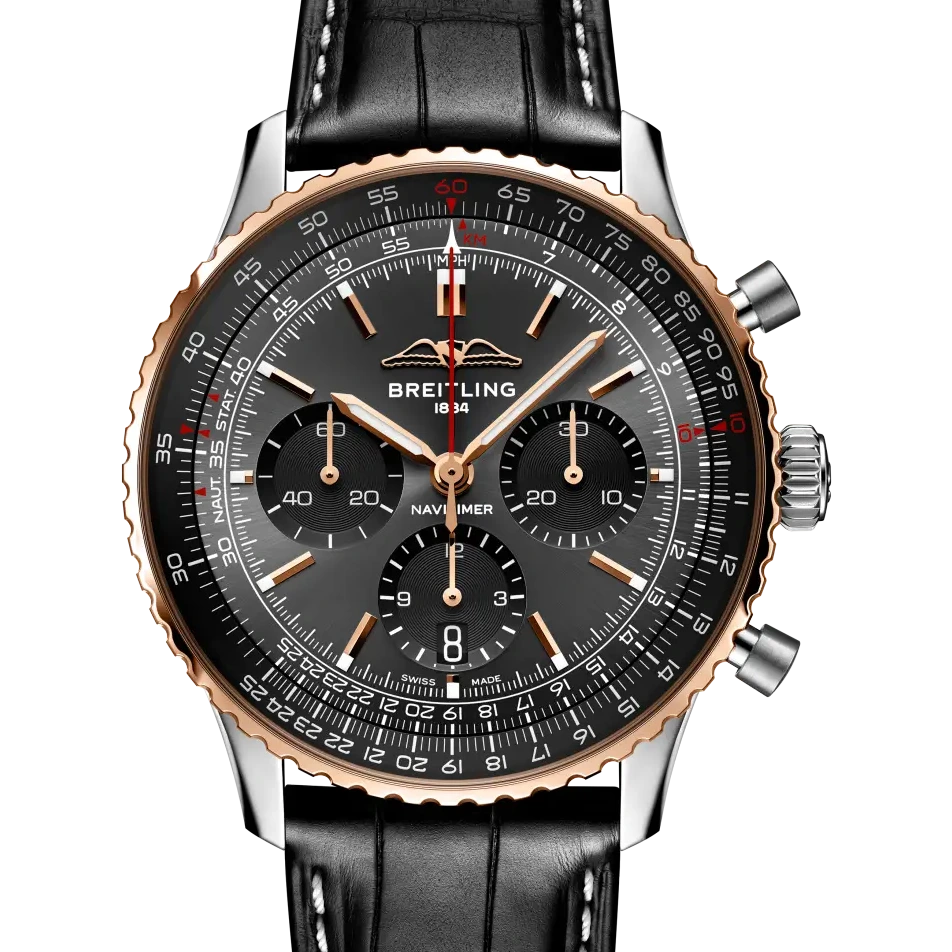 Breitling Navitimer B01 Chronograph 43 Limited Edition, 43 mm, stainless steel & 18k red gold, anthracite dial